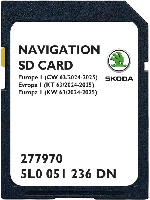 Skoda Amundsen MIB2 SD Karte Europa 32GB | Teilenummer: 5L0051236DN