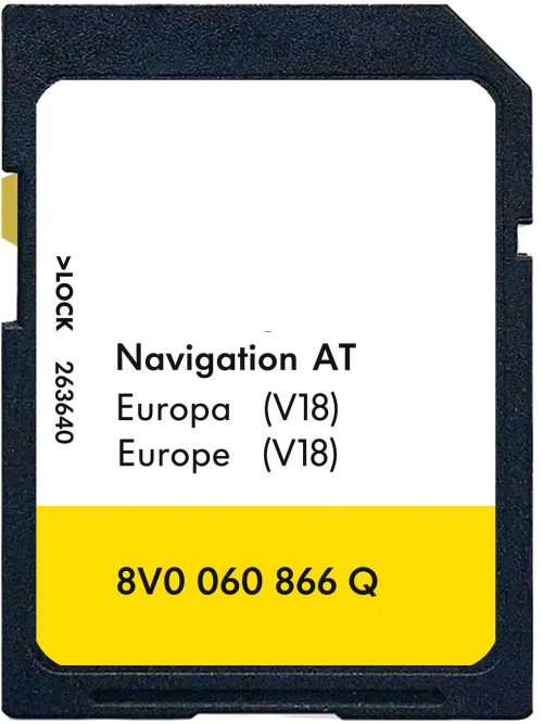 VOLKSWAGEN DISCOVER MEDIA MIB1 AT v18 SD-Karte Europa 8GB | Teilenummer: 8V0060866Q