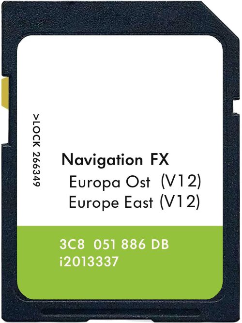 VOLKSWAGEN RNS310 FX EAST v12 SD Karte Europa | 16GB | Teilenummer: 3C8051886DB