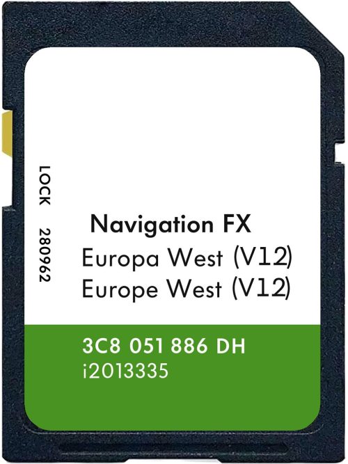 VOLKSWAGEN RNS310 FX WEST v12 SD Karte Europa | 16GB | Teilenummer: 3C8051886DH / 3C8051884DI