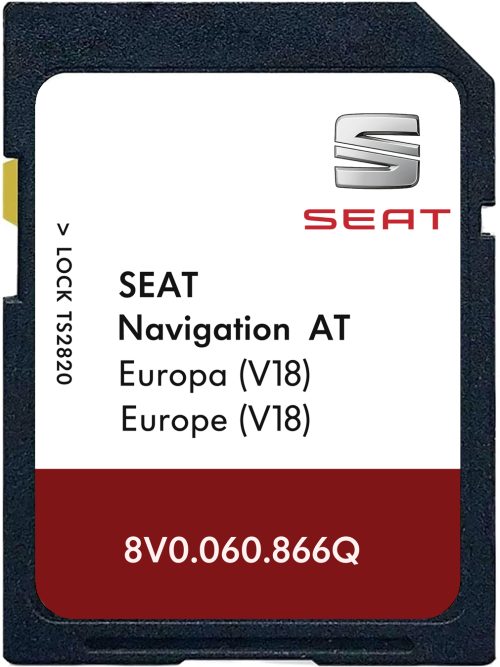 SEAT Navigation AT MIB1 V18 SD-karten 2023 Europa 16GB | Teilenummer: 8V0060866Q